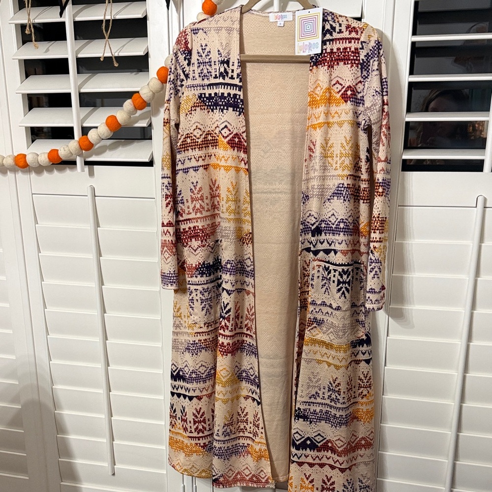 LuLaRoe Multicolor Patterned Cardigan